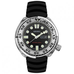 Bracelet de montre Seiko 7N36-0AF0 Caoutchouc Noir